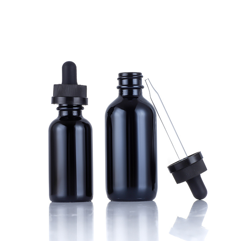 Black Boston Round Bottle