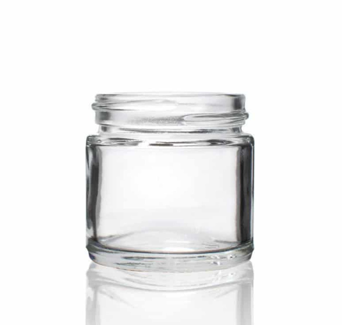 Clear Glass Straight Sided Jar