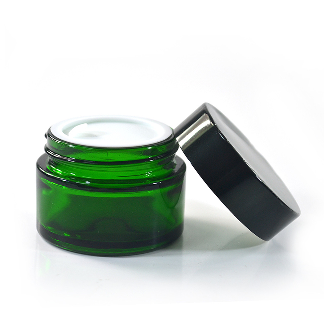 Green Straight Glass Jar