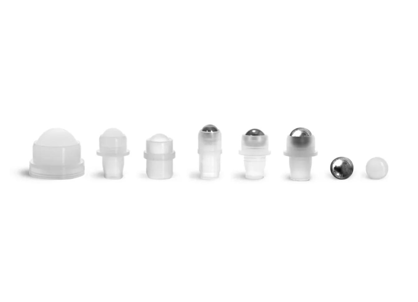Dispensing Caps, Balls and Fitments For Roll On Containers