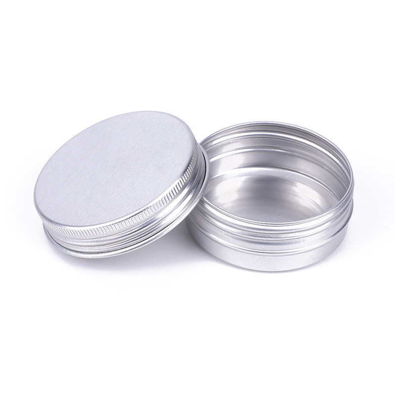 4 oz Screw Silver Metal Twist Top Tins w/ Continuous Thread