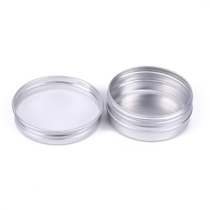1oz Screw Silver Metal Twist Top Tins w/ Continuous Thread